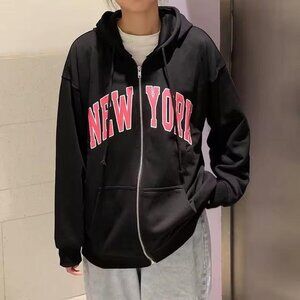 Brandy Melville Black and red New York hoodie